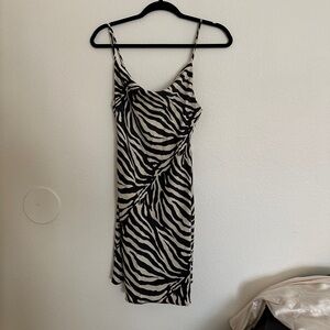 Urban Outfitters Black and White Zebra Midi Dress
